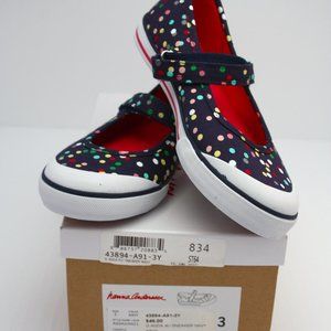 NWT - Girls Hanna Andersson - Size 3 - Mary Jane Sneakers in Navy